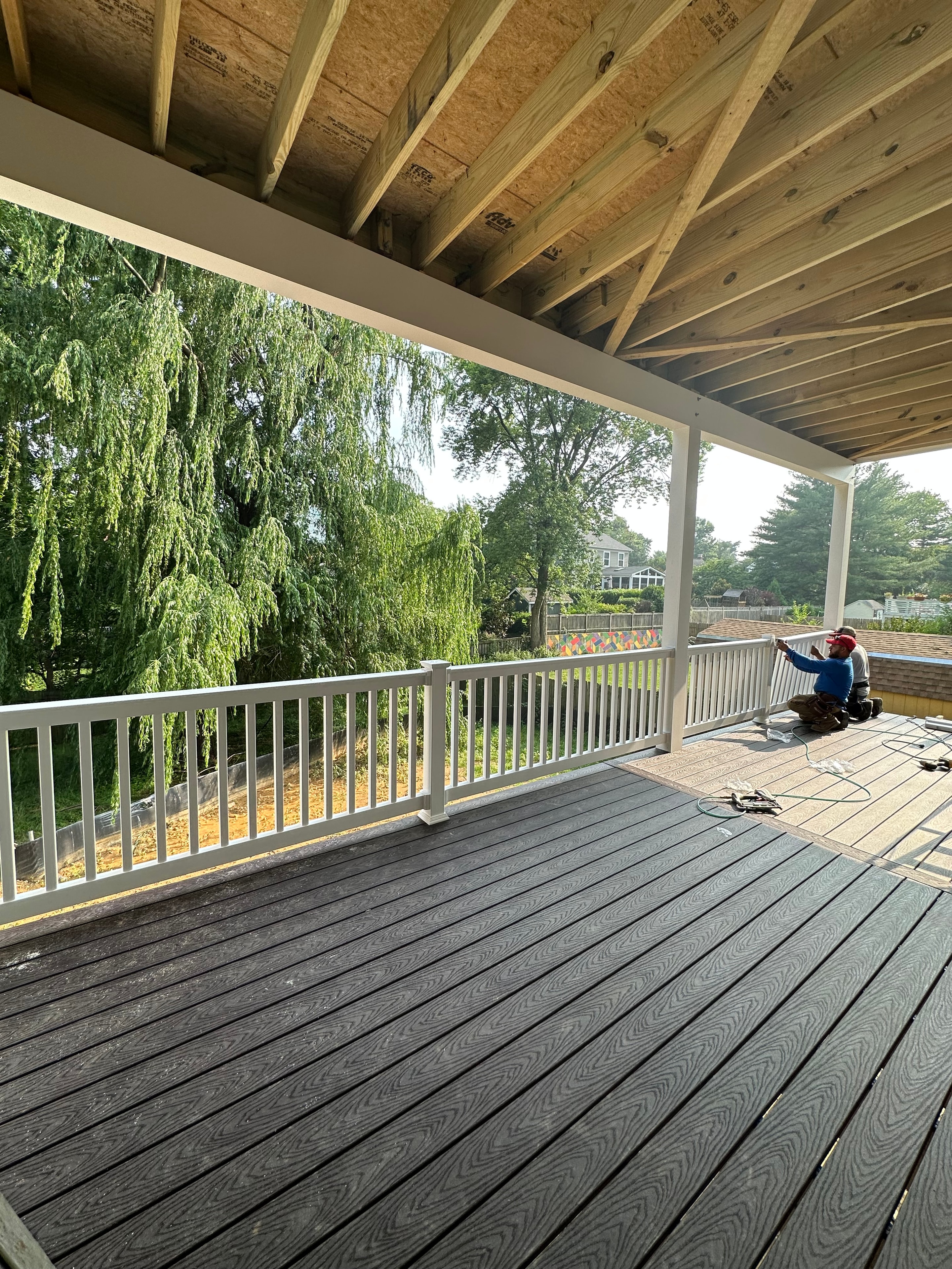 Big Deck Energy - upper deck decking and railing installation